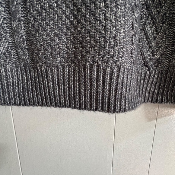 Marks and Spencer men's wool blend grey cable knit fishermen's sweater size M - Picture 5 of 11